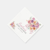 Hand-painted Rose Florals Baby Shower Servet (Hoek)