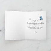 Hand Painted Rose & Tulips Thank You Card Feestdagen Kaart (Binnen)