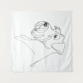 Hand Painted Schnauzer Minimalist Dog Artwork Wandkleed (Voorkant (horizontaal))