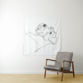 Hand Painted Schnauzer Minimalist Dog Artwork Wandkleed (In Situ (horizontaal))