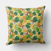 Hand Painted Summer Tropical Pattern Kussen (Achterkant)