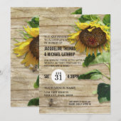 Hand Painted Sunflower Wooden Fence bijenkast Kaart (Voorkant / Achterkant)