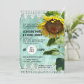 Hand Painted Sunflower Wooden Fence bijenkast Kaart (Staand voorkant)