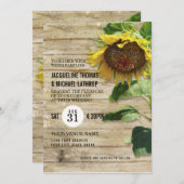 Hand Painted Sunflower Wooden Fence bijenkast Kaart (Voorkant / Achterkant)