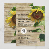 Hand Painted Sunflower Wooden Fence bijenkast Kaart (Voorkant / Achterkant)