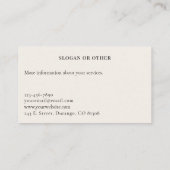 Hand Painted Symmetrical Orange and Green Florals Visitekaartje (Achterkant)