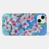 Hand Painted Trendy Watercolour Cherry Blossoms iPhone Hoesje (Achterkant horizontaal)
