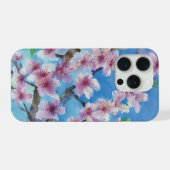 Hand Painted Trendy Watercolour Cherry Blossoms iPhone Hoesje (Achterkant horizontaal)