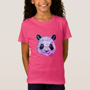 Hand Painted Twilight Panda Girl's Football Shirt