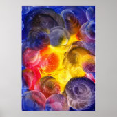 Hand Painted Vibrant Abstract Gouache Art Poster (Voorkant)