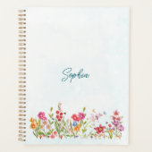 Hand Painted Watercolor Botanical Art Personalized Planner (Voorkant)