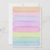 Hand painted, watercolor, unique baby shower kaart (Achterkant)