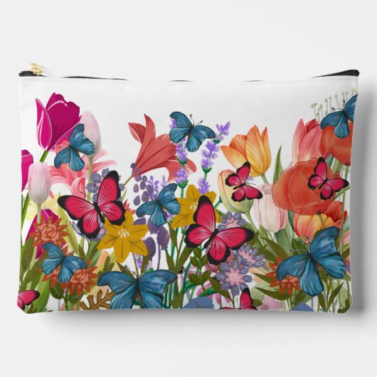 Hand painted wild floral print  etui (Voorkant)