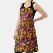Hand-Painted with Inks All-Over Print Apron Schort (Insitu)