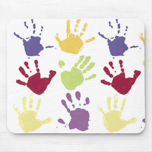 Hand Print mousepad Muismat (Voorkant)