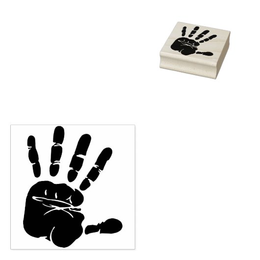 Hand Print Silhouet Art Stempel (Gestempeld)