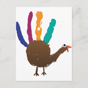 Hand Print Turkey Briefkaart