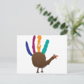 Hand Print Turkey Briefkaart (Staand voorkant)