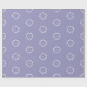 Hand Printen Periwinkle Kerstmis Holly Wreater Cadeaupapier (Vlak)
