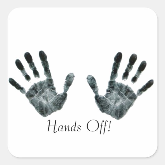 Hand Prints vierkante Stickers (Voorkant)