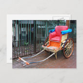 Hand Pulled Rickshaw in Kolkata (Calcutta), India Briefkaart (Voorkant / Achterkant)