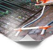 Hand Pulled Rickshaw in Kolkata (Calcutta), India Foto Afdruk (Hoek)