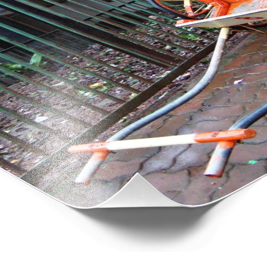 Hand Pulled Rickshaw in Kolkata (Calcutta), India Foto Afdruk (Hoek)