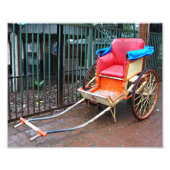 Hand Pulled Rickshaw in Kolkata (Calcutta), India Foto Afdruk (Voorkant)