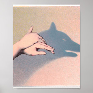 Hand Puppets Wolf Victoriaans  Chiaroscuro Poster