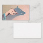 Hand Puppets Wolf Victoriaans  Chiaroscuro Visitekaartje (Voorkant / Achterkant)