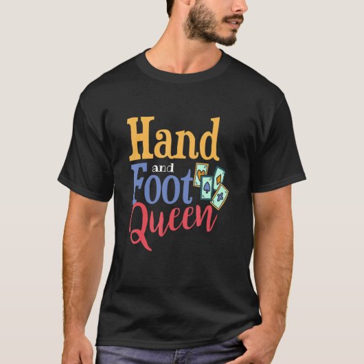 Hand Queen funny Card Game Player Poker Euchre Gam T-shirt (Voorkant)