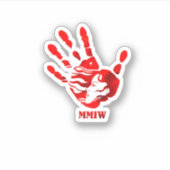 Hand Red Mmiw   Sticker (Voorkant)