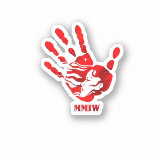 Hand Red Mmiw   Sticker (Voorkant)