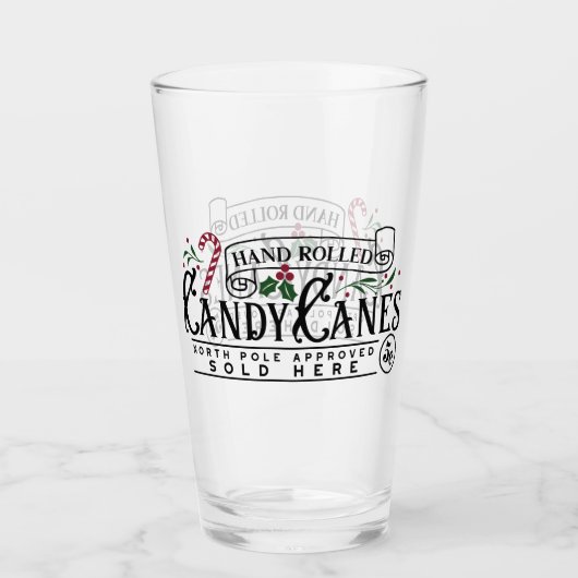 Hand Rolled Candy Canes Glas (Voorkant)