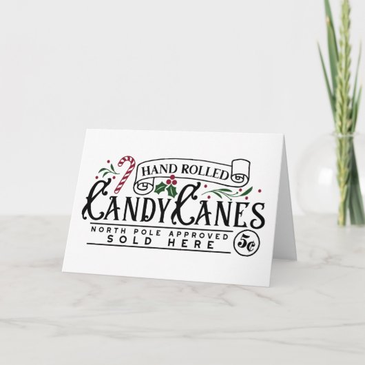 Hand Rolled Candy Canes Kaart (Voorkant)