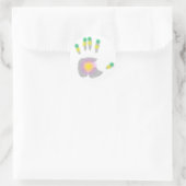 Hand Ronde Sticker (Tas)