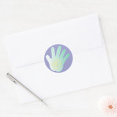 Hand Ronde Sticker (Envelop)