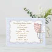 Hand Rosary Beads Blue Kaart (Staand voorkant)