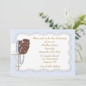 Hand Rosary Beads Blue Kaart (Staand voorkant)