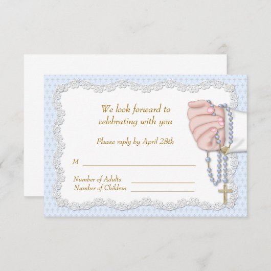 Hand Rosary Beads Blue RSVP (Voorkant / Achterkant)