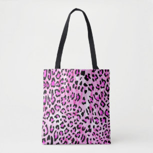 hand roze kleur naadloos luipaard / el tote bag