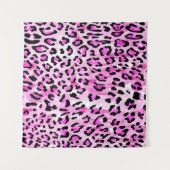 hand roze kleur naadloos luipaard / el wandkleed (Voorkant (horizontaal))