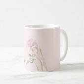 Hand Roze Roos Koffiemok (Voorkant rechts)