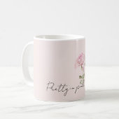 Hand Roze Roos Koffiemok (Voorkant links)