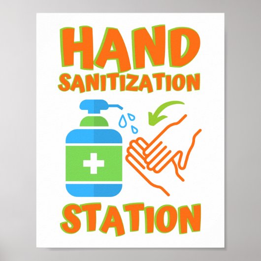 Hand Sanitisatie Station Poster (Voorkant)