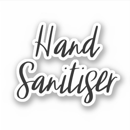 Hand Sanitiser Opslag Sticker (Voorkant)