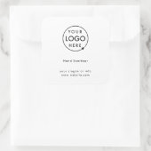 Hand Sanitizer | Business Logo Covid-19 Safety Vierkante Sticker (Tas)