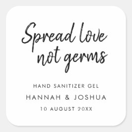Hand Sanitizer | Informele weduwdag in het script Vierkante Sticker