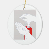 Hand Sanitizer Monoline Keramisch Ornament (Links)