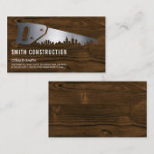 Hand Saw | Metaalhout Visitekaartje (Voorkant / Achterkant)